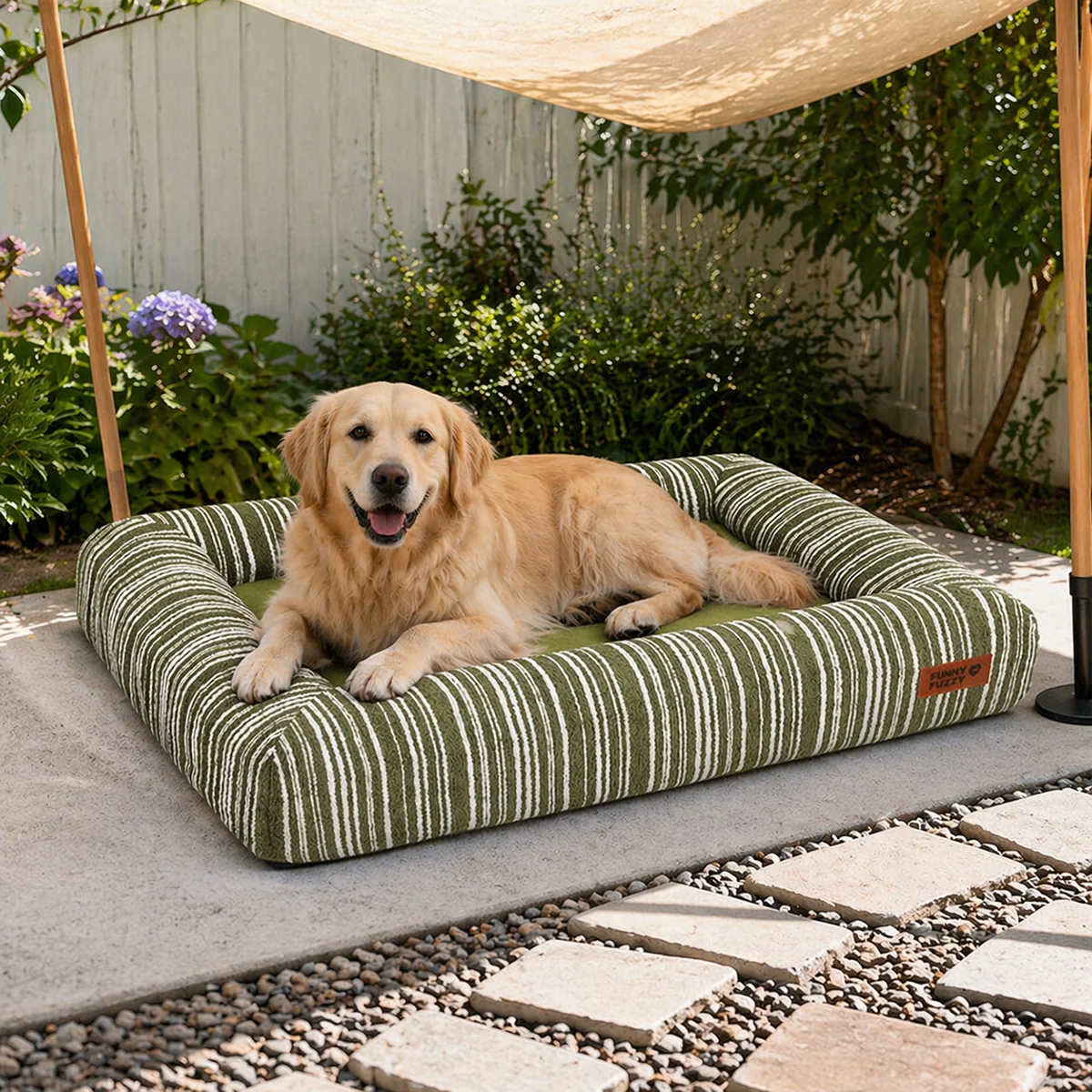 Panier pour chien en mousse à mémoire orthopédique toutes saisons - Funnyfuzzy SnugNest - Image 2
