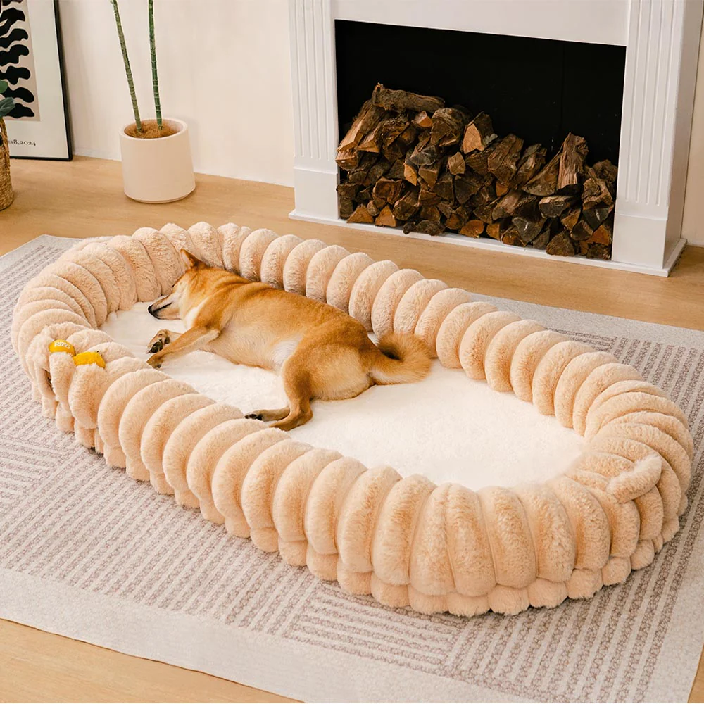 Lit pour chien et human classique et moelleux de très grande taille Donut - Berceau câlin - Image 6