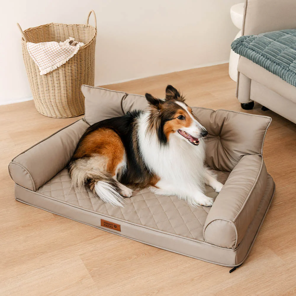 Luxe lit pour chien grand en simili cuir pliable orthopédique - CoreLounge - Image 8