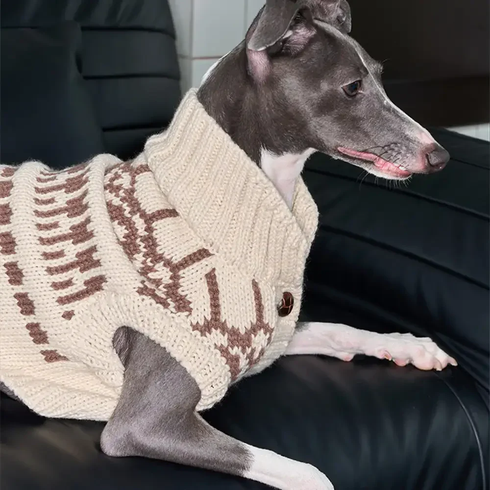 Pull pour chien sans manches en motif Fair Isle pour teckel - Image 7