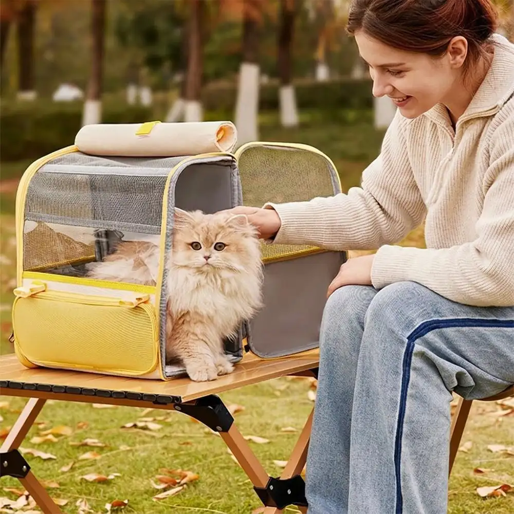 Sac à dos transporteur pour chat spacieux et léger avec fenêtre transparente - Image 15