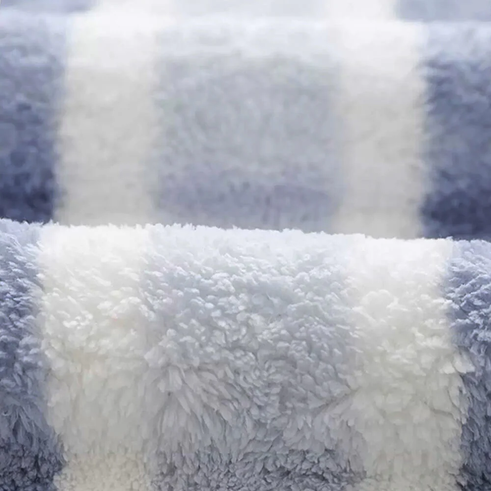 Serviette de bain rayée pour chien et chat absorbante à séchage rapide épaissie et douce - Image 3