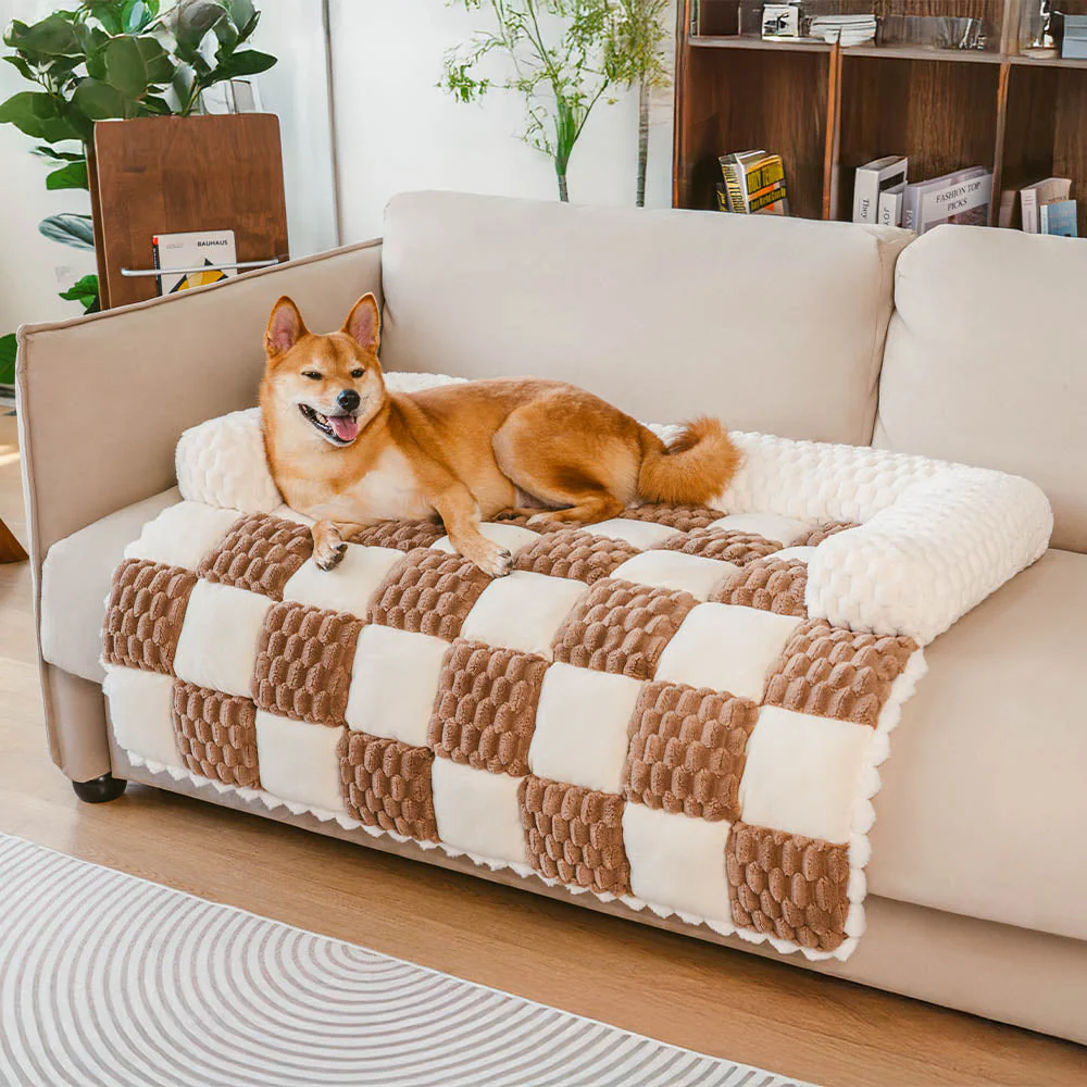 Tapis de protection confortable pour canapé à carreaux pour chien - SnugPad - Image 6