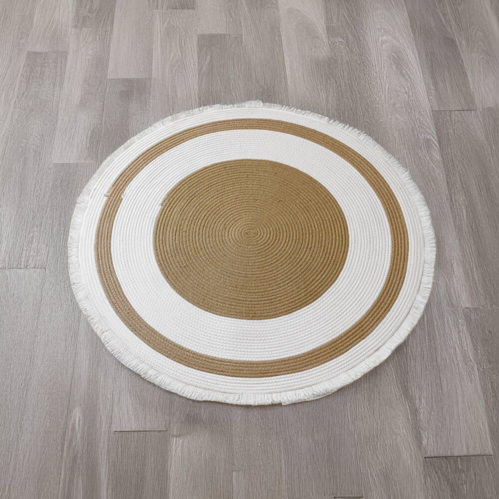 Tapis en jute tissé à la main style nordique durable avec franges pour chat - Image 12